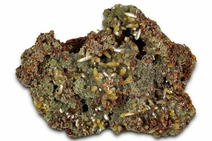 Wulfenite & Green Botryoidal Mimetite Association - Mexico #327468